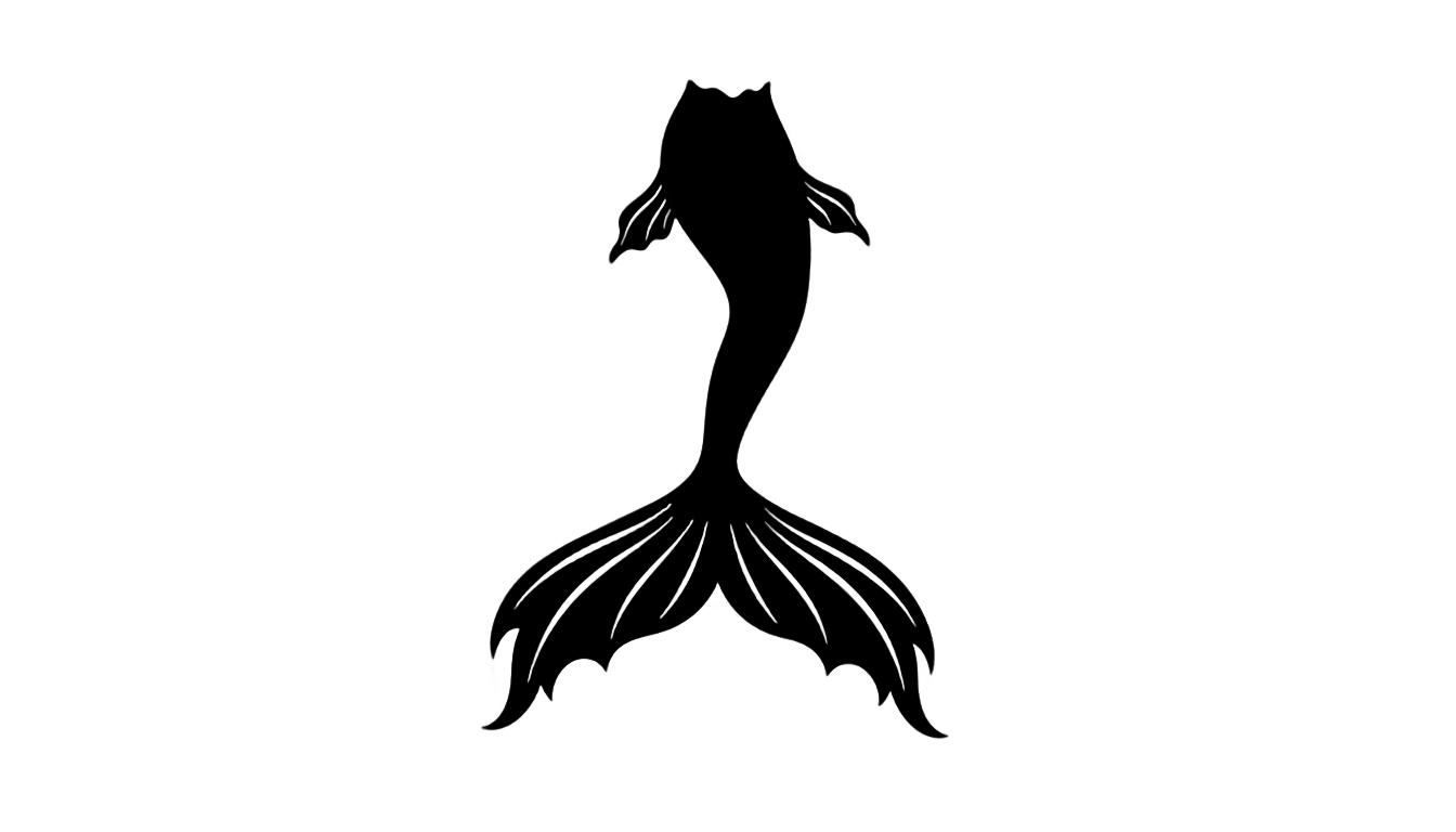 mermaid tail silhouette png PNG transparent background