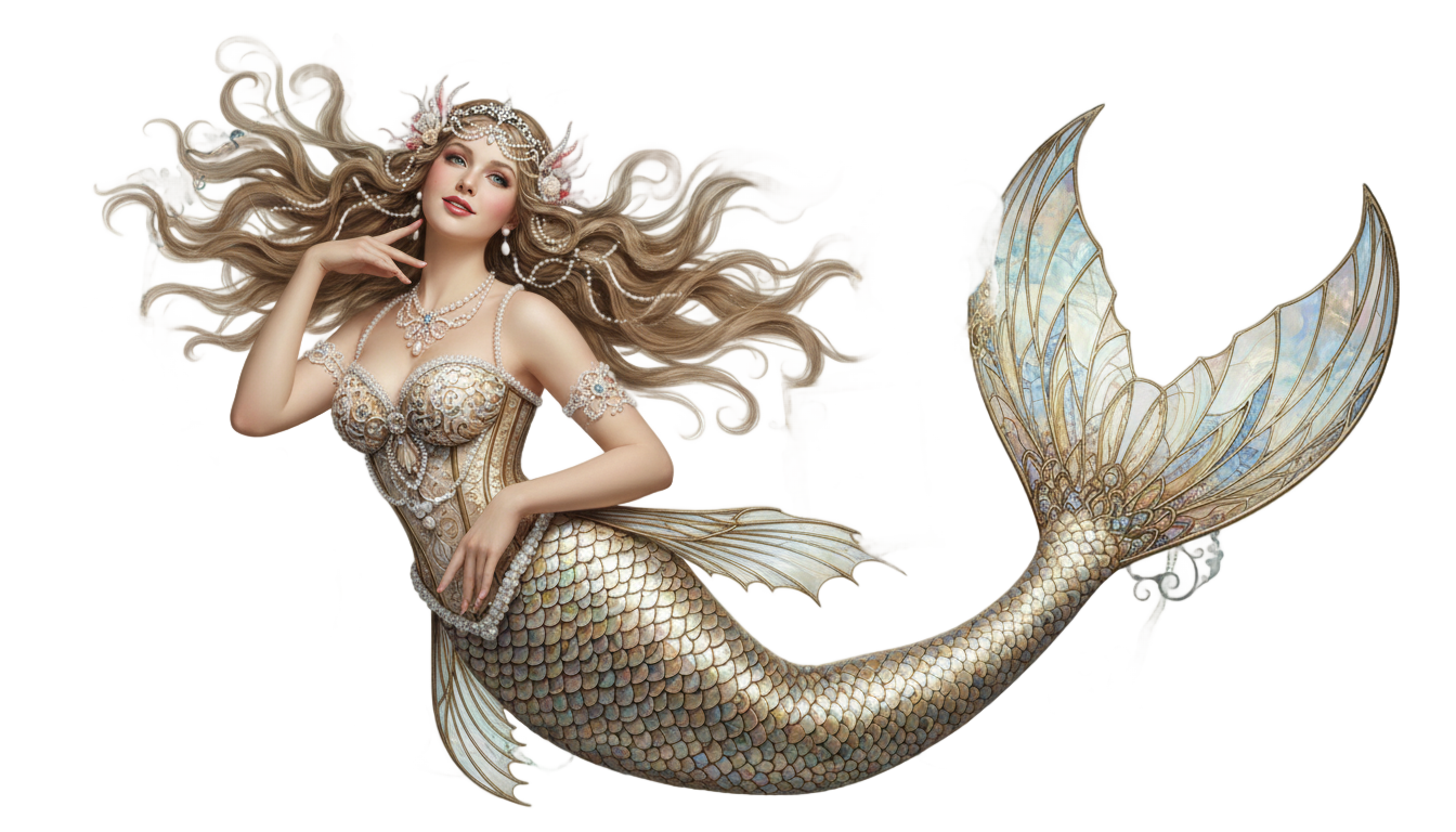 vintage mermaid png PNG transparent background