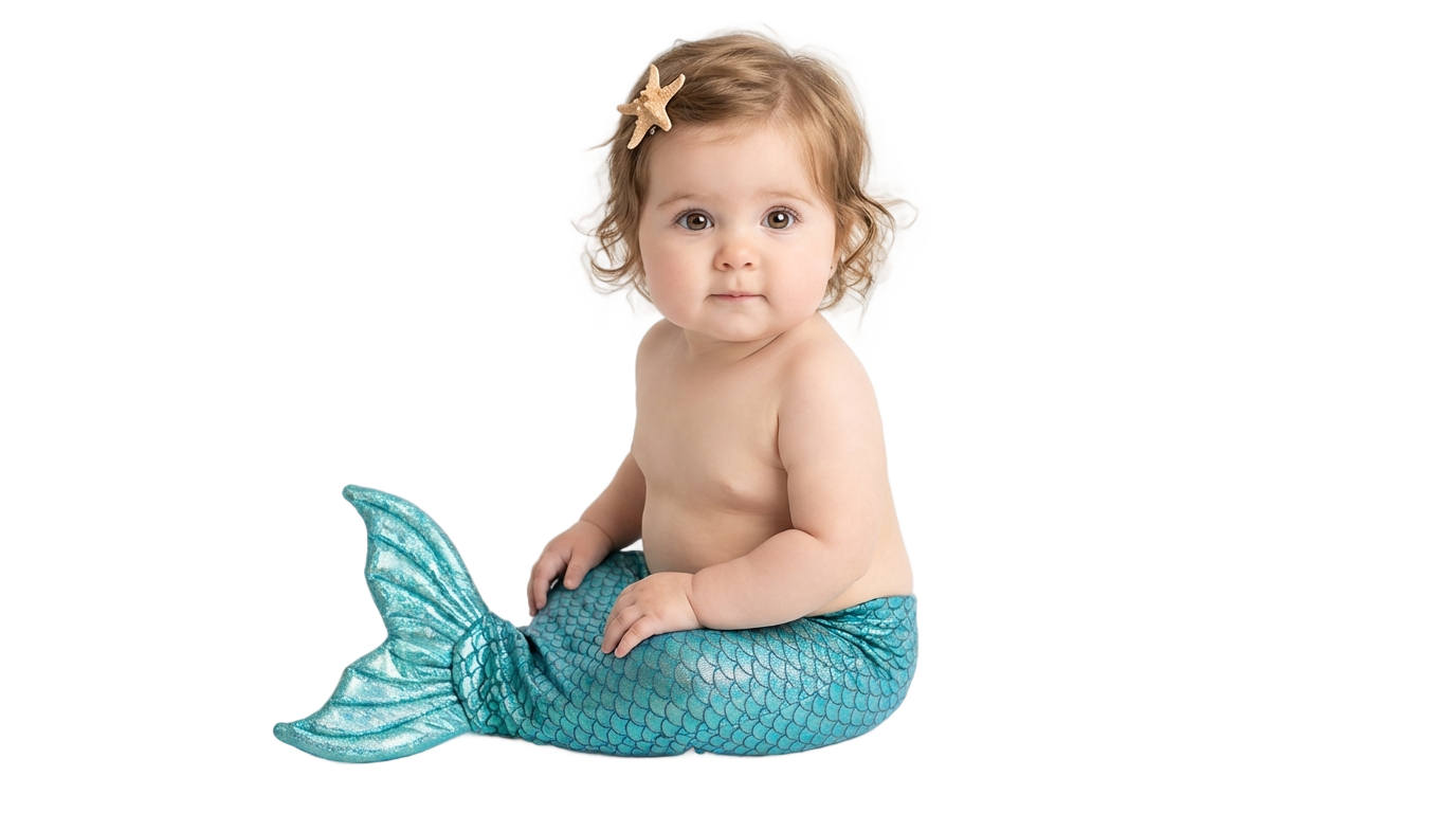 baby little mermaid png PNG transparent background