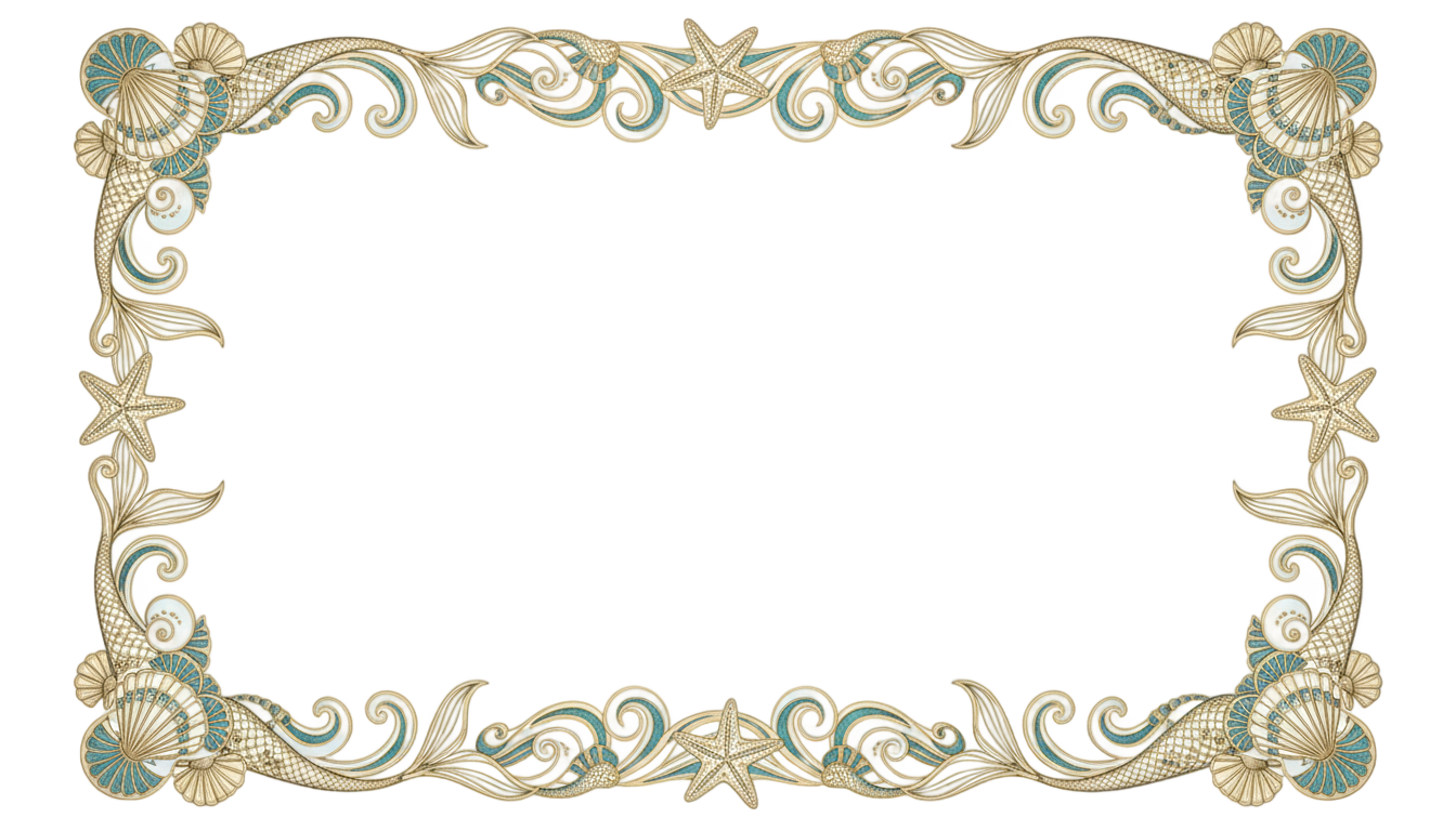 mermaid border png PNG transparent background