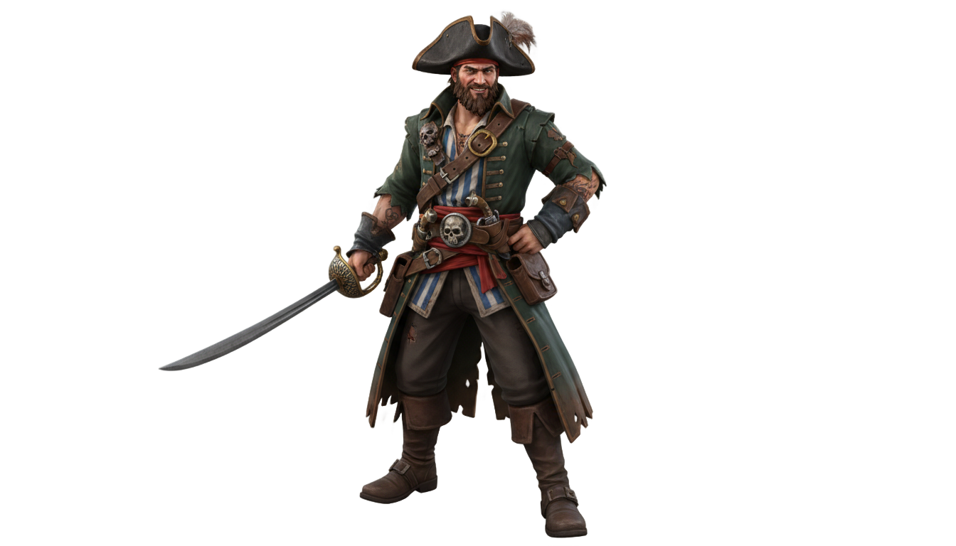 sea of thieves character png PNG transparent background