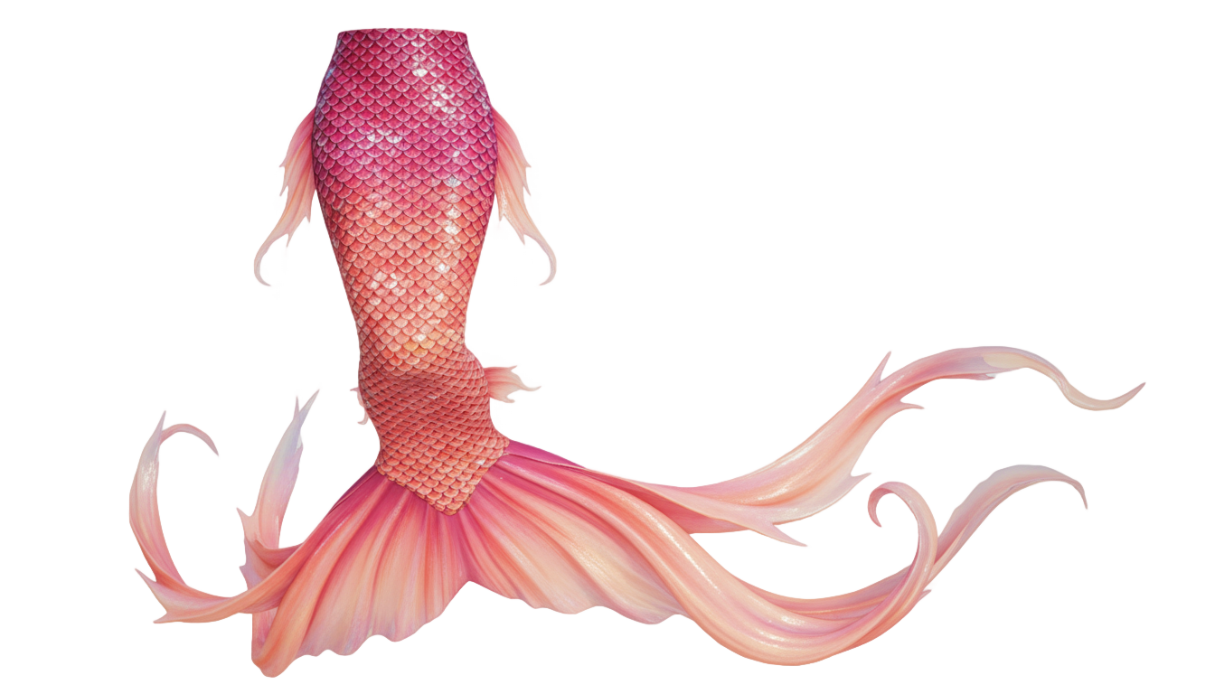 pink mermaid tail clipart png PNG transparent background