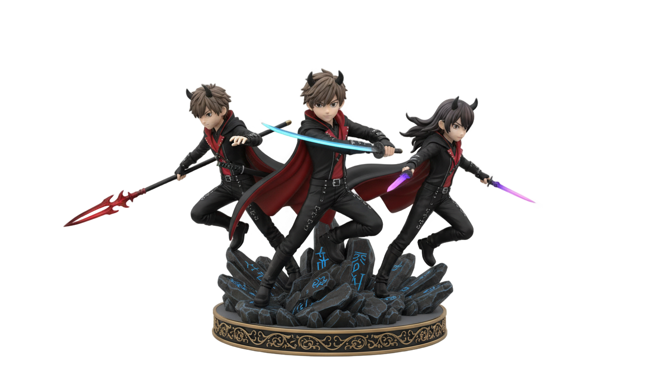 kpop demon hunters cake topper png PNG transparent background