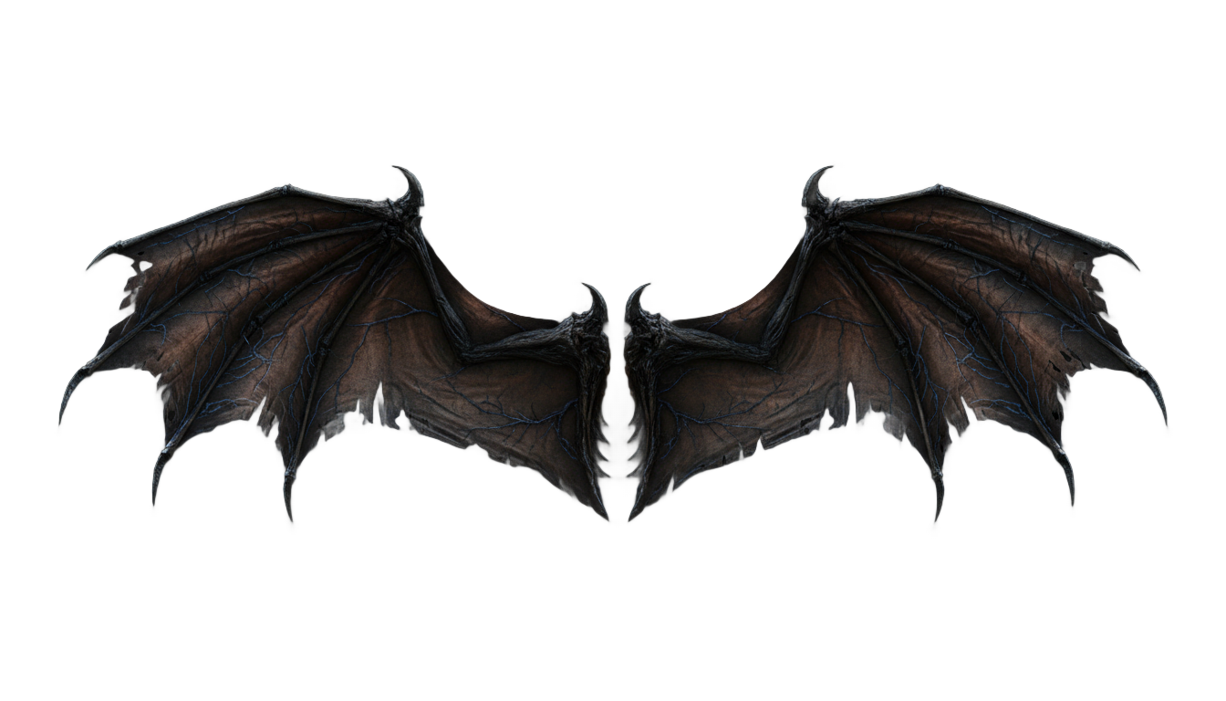 realistic demon wings png PNG transparent background