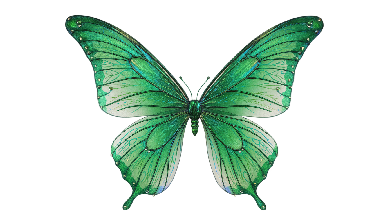 green fairy wings png PNG transparent background