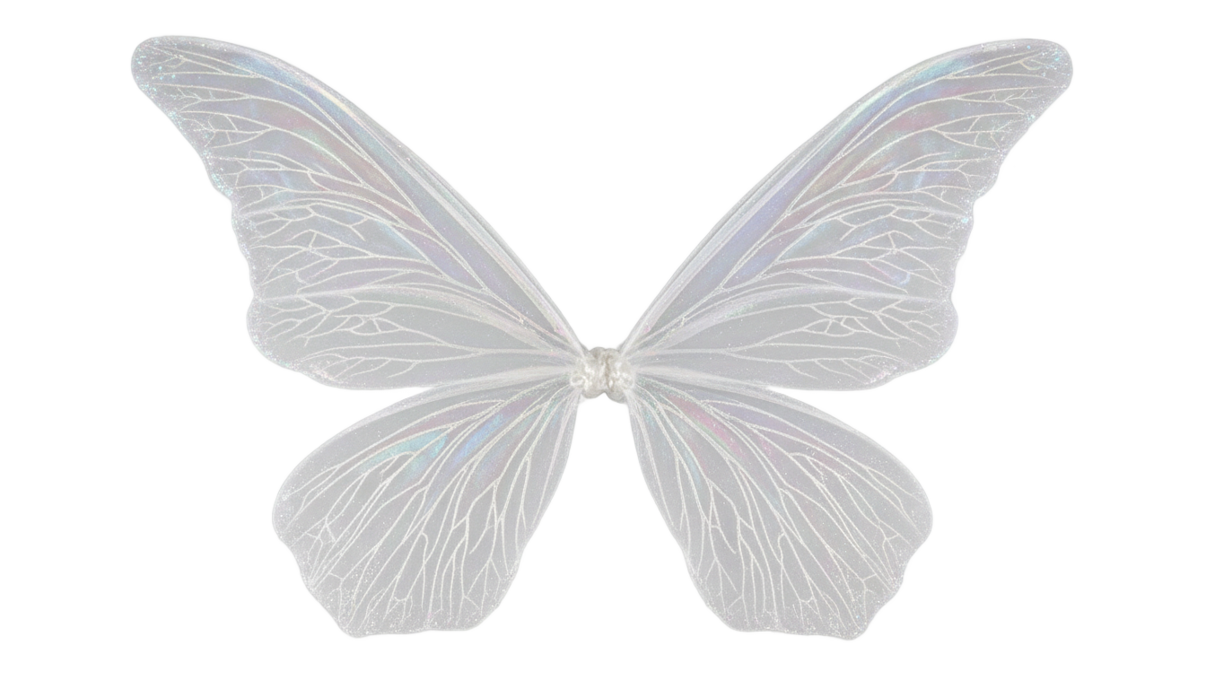 white fairy wings png PNG transparent background