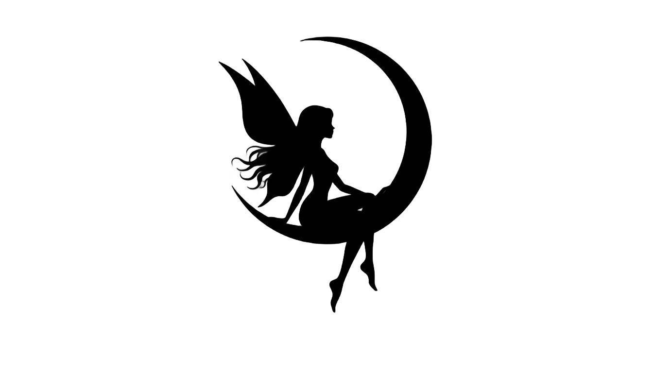 moon fairy silhouette png PNG transparent background