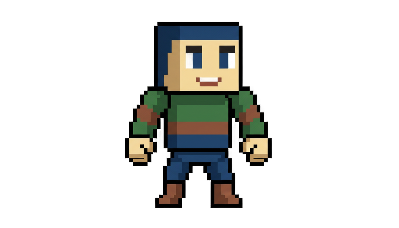 pixel art character png PNG transparent background
