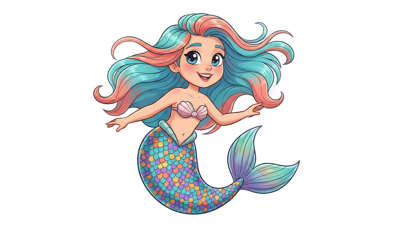cute mermaid clipart png PNG transparent background