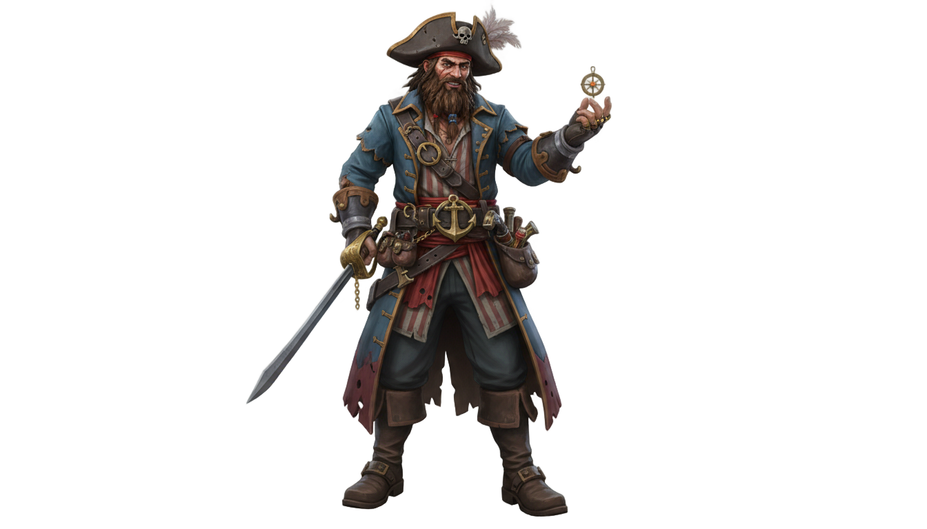 sea of thieves character png PNG transparent background