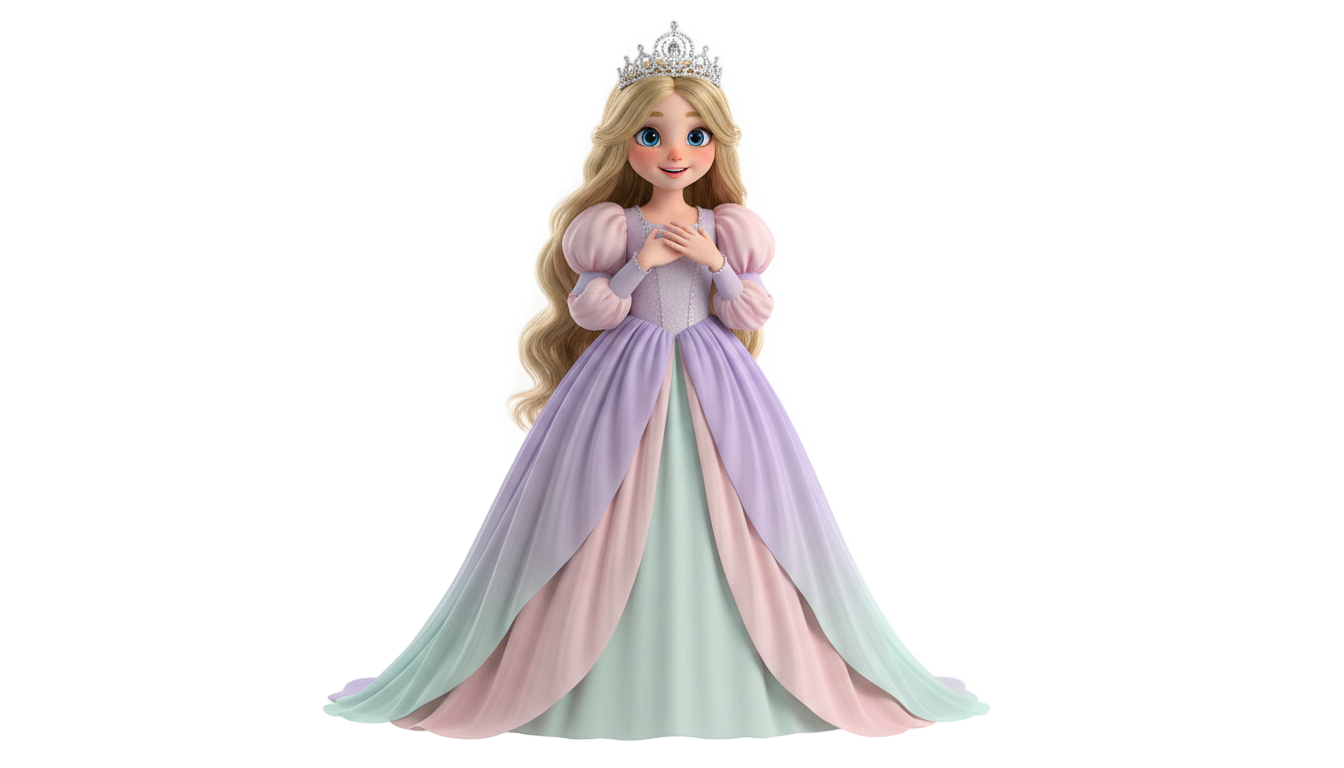 cartoon princess png PNG transparent background