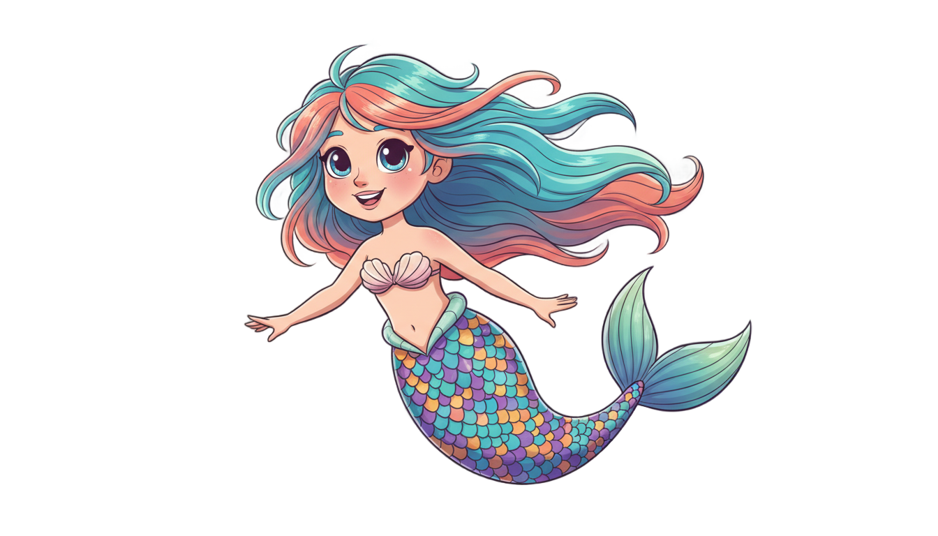 cute mermaid clipart png PNG transparent background