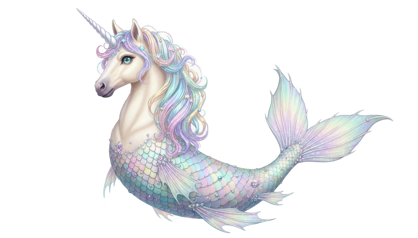unicorn mermaid png PNG transparent background