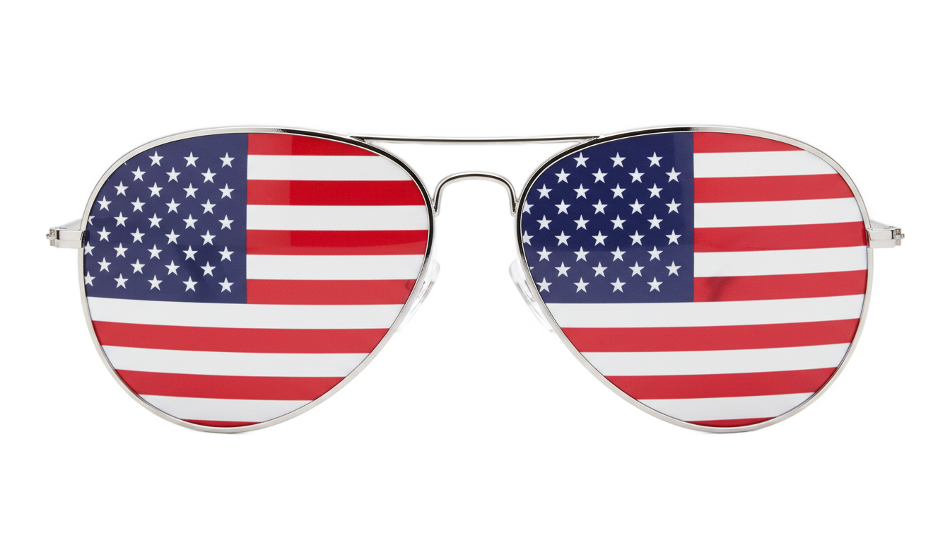 american flag sunglasses png PNG transparent background