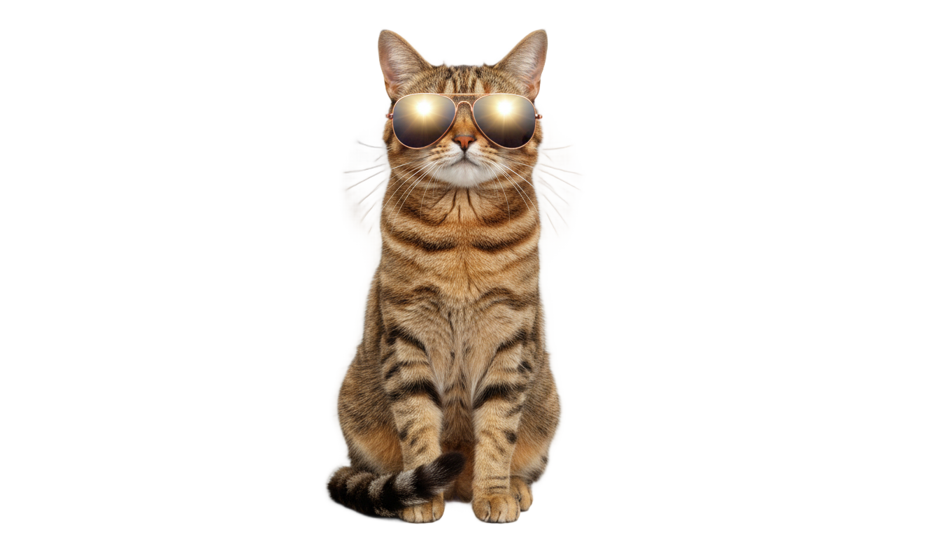 cat with sunglasses png PNG transparent background