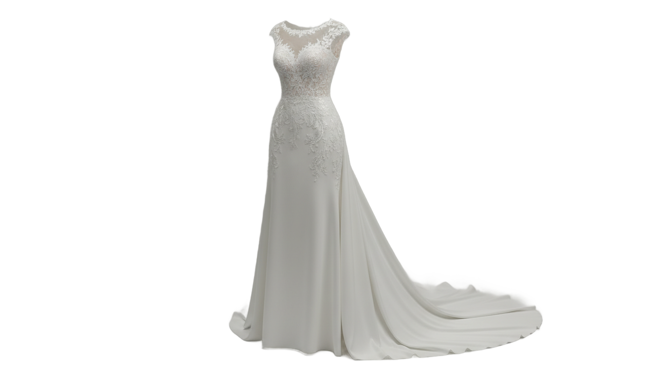white wedding dress png PNG transparent background