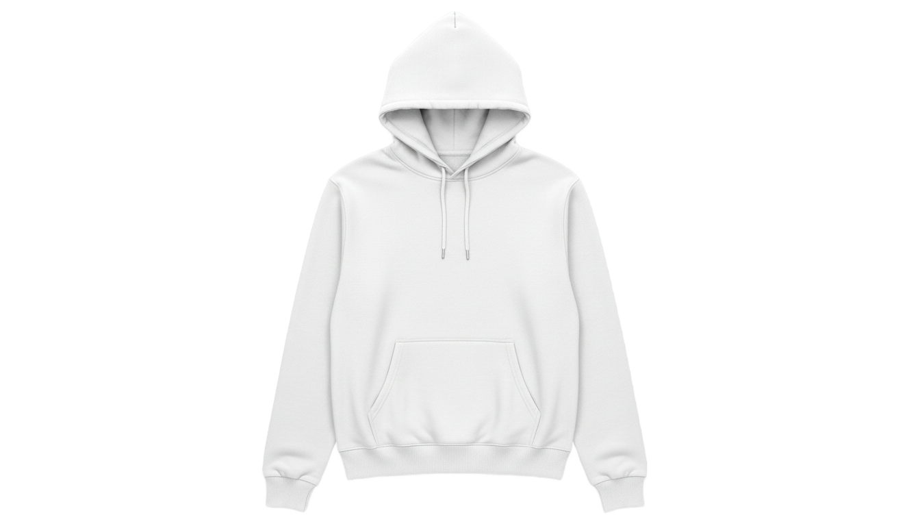 white hoodie template png PNG transparent background