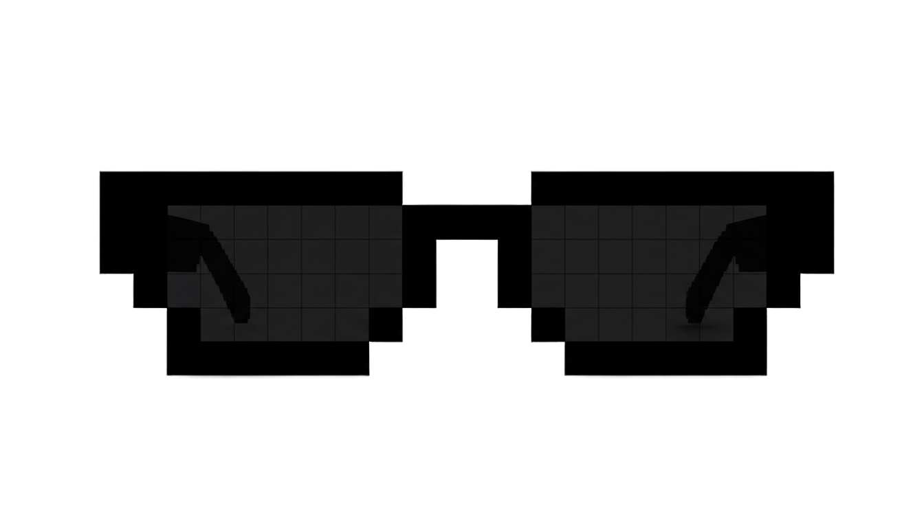 thug life sunglasses png PNG transparent background