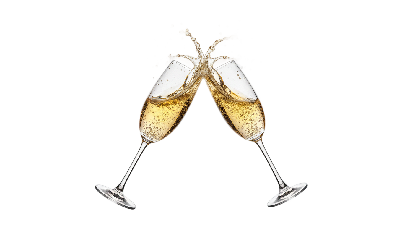 champagne glasses png PNG transparent background