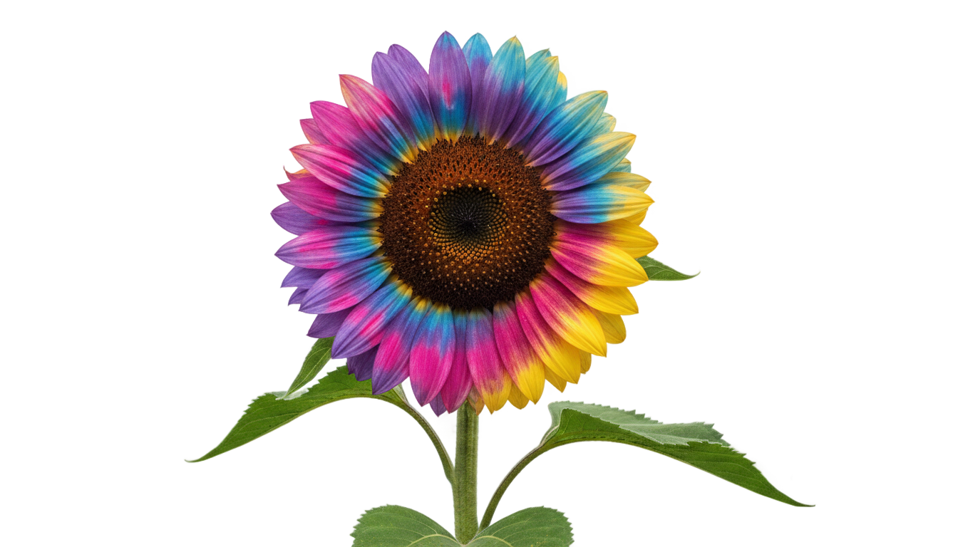 tie dye sunflower png PNG transparent background