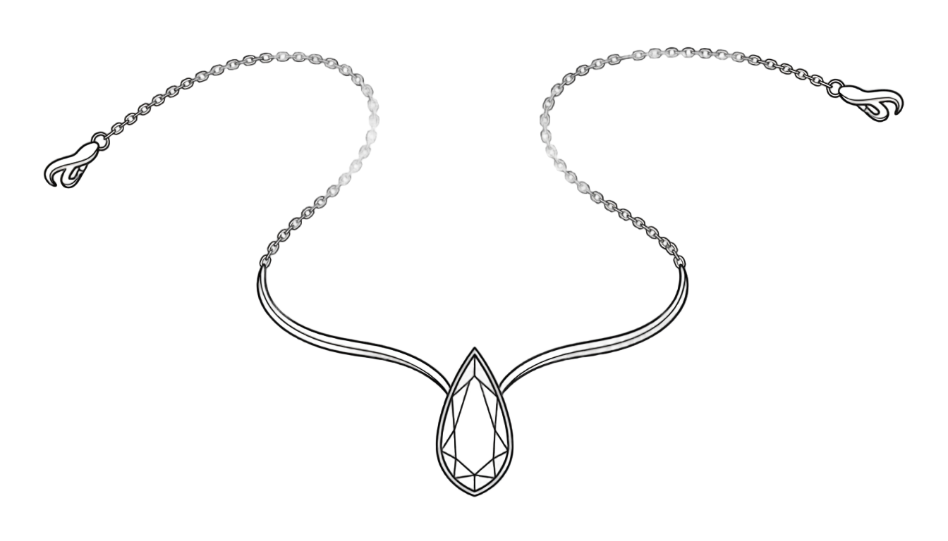 necklace png black and white PNG transparent background