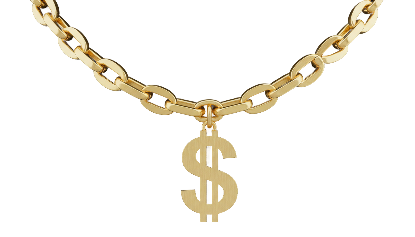 dollar necklace png PNG transparent background