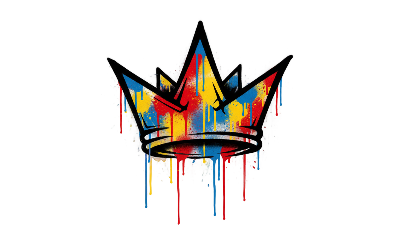 graffiti crown png PNG transparent background