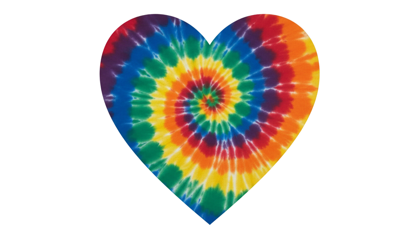 tie dye heart png PNG transparent background