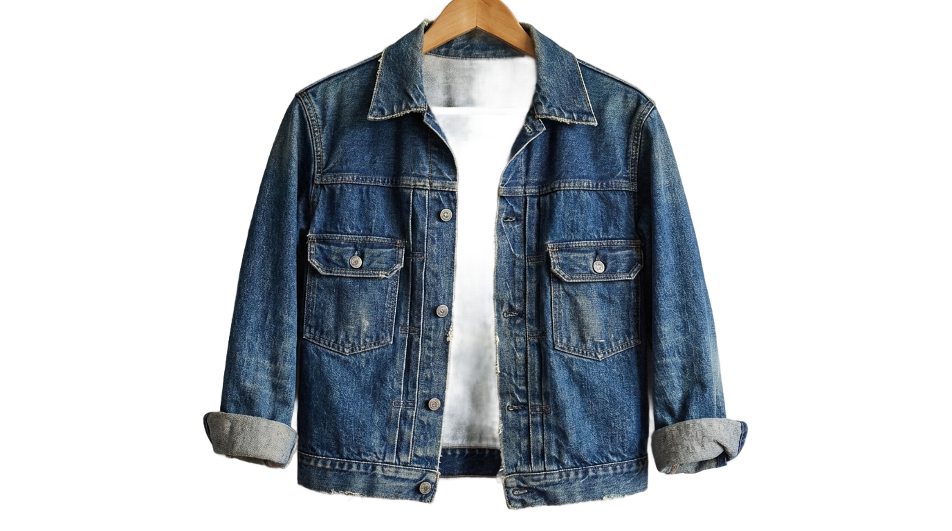 open denim jacket png PNG transparent background