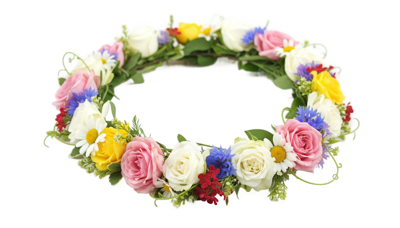 png flower crown PNG transparent background