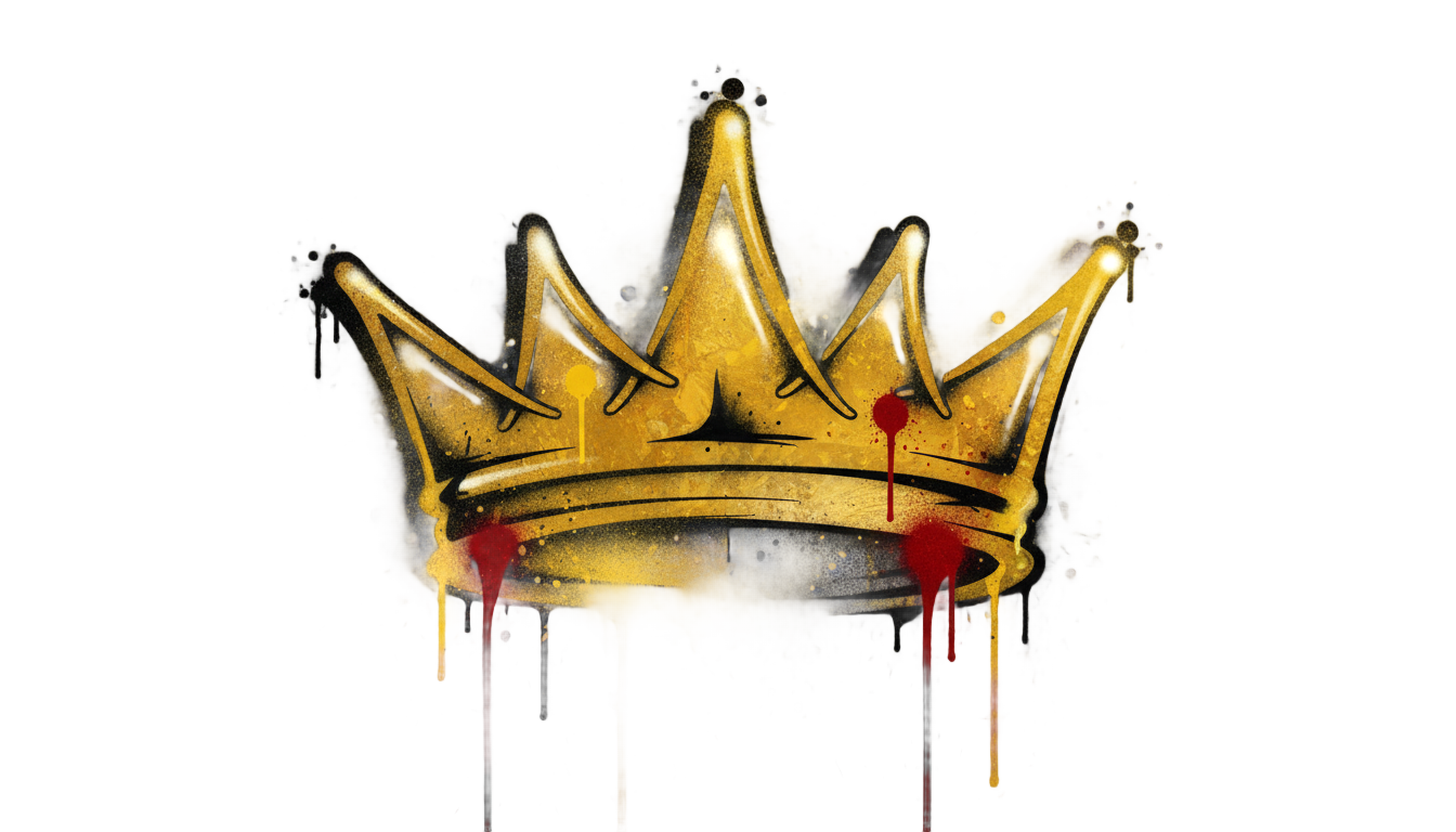 spray paint crown png PNG transparent background