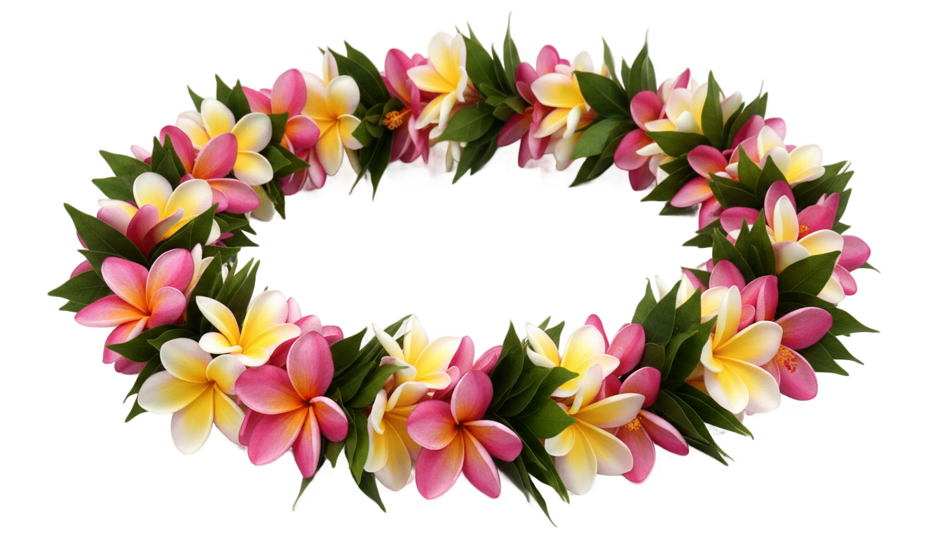 hawaii necklace png PNG transparent background