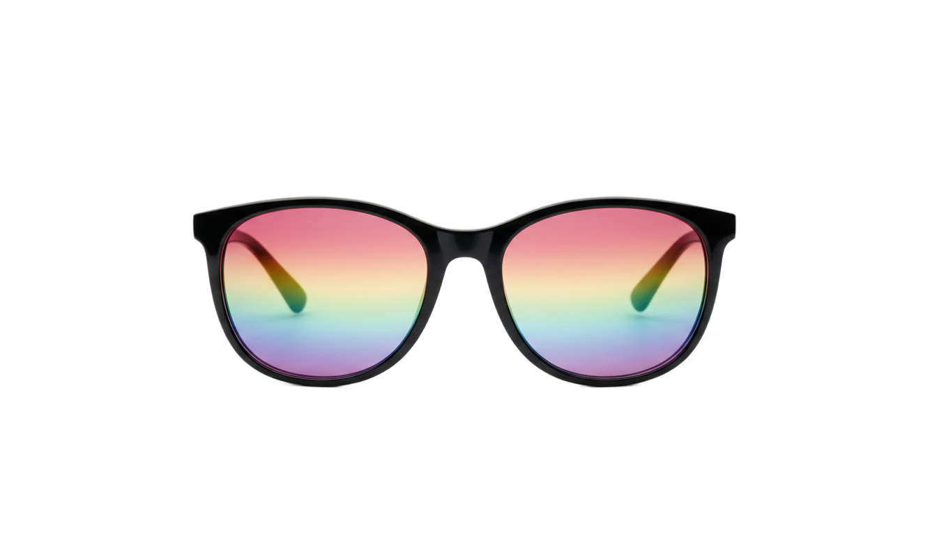 rainbow sunglasses png PNG transparent background