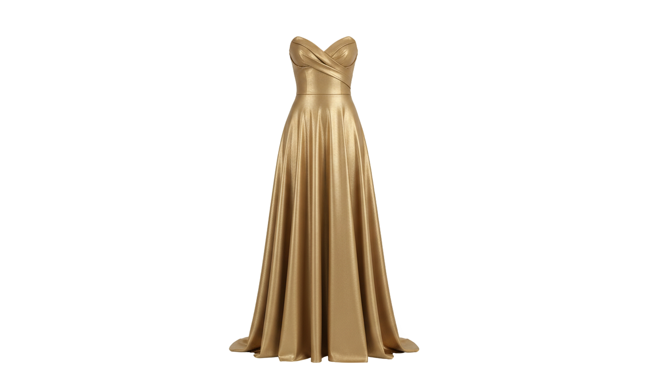 gold dress png PNG transparent background