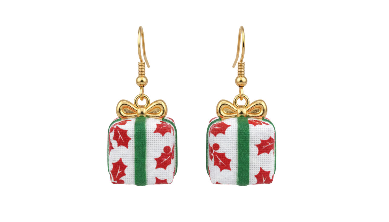 christmas earrings png PNG transparent background