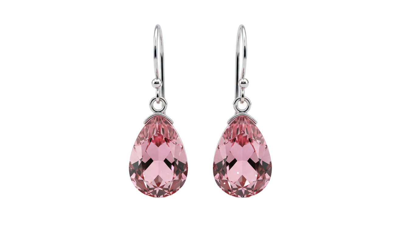 pink earrings png PNG transparent background