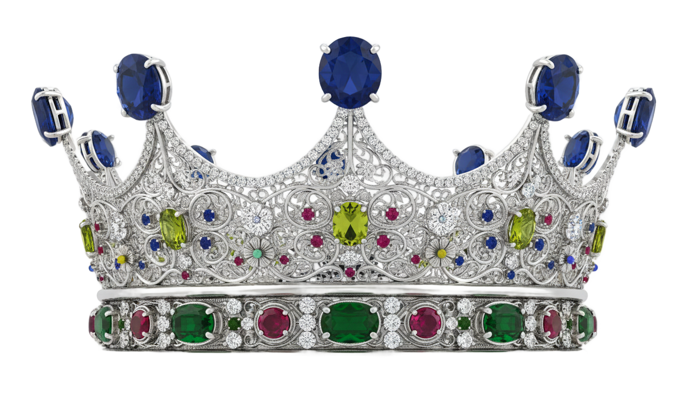silver crown png PNG transparent background