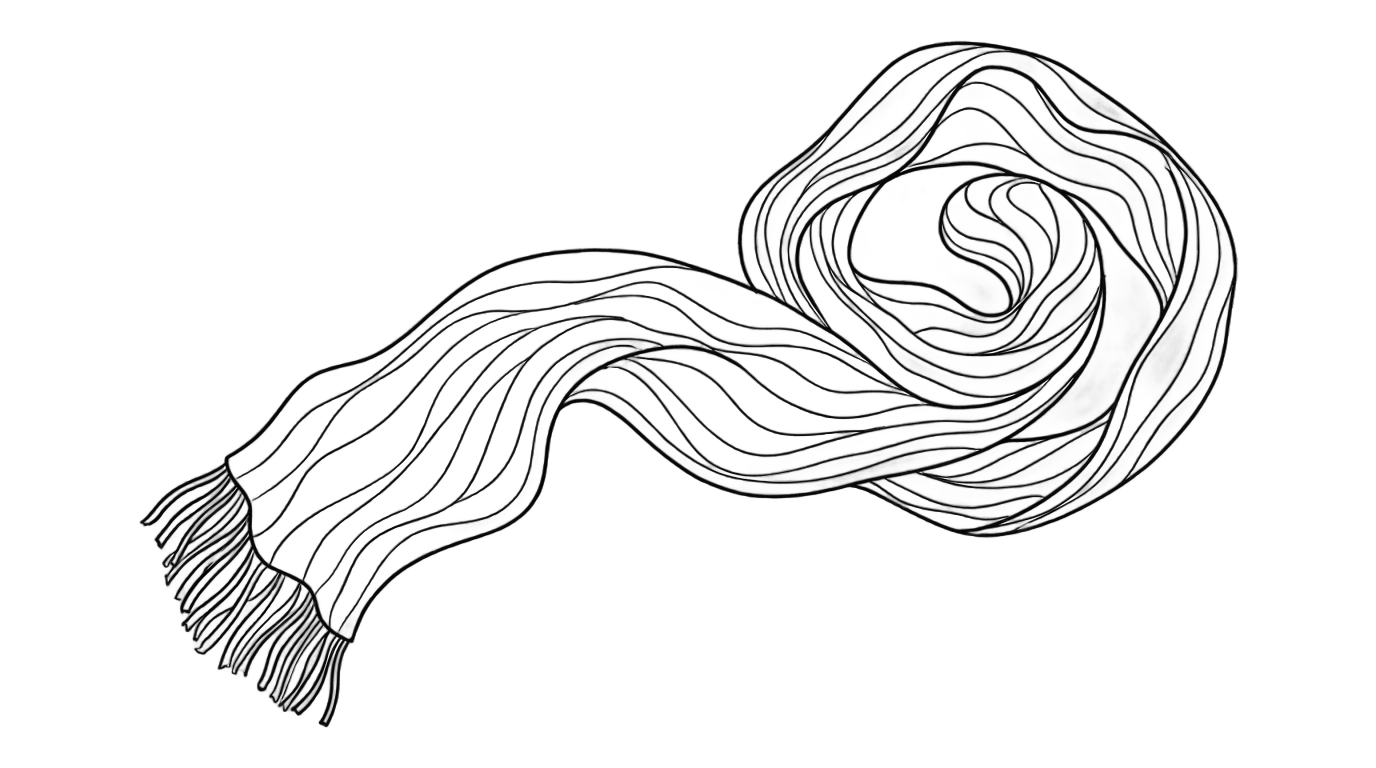 scarf outline png PNG transparent background