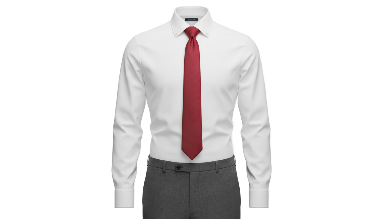 white shirt with red tie png PNG transparent background