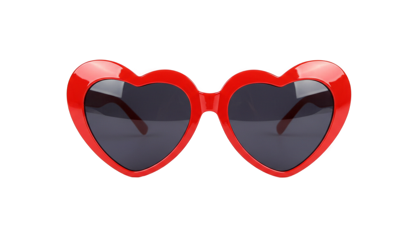 red heart sunglasses png PNG transparent background