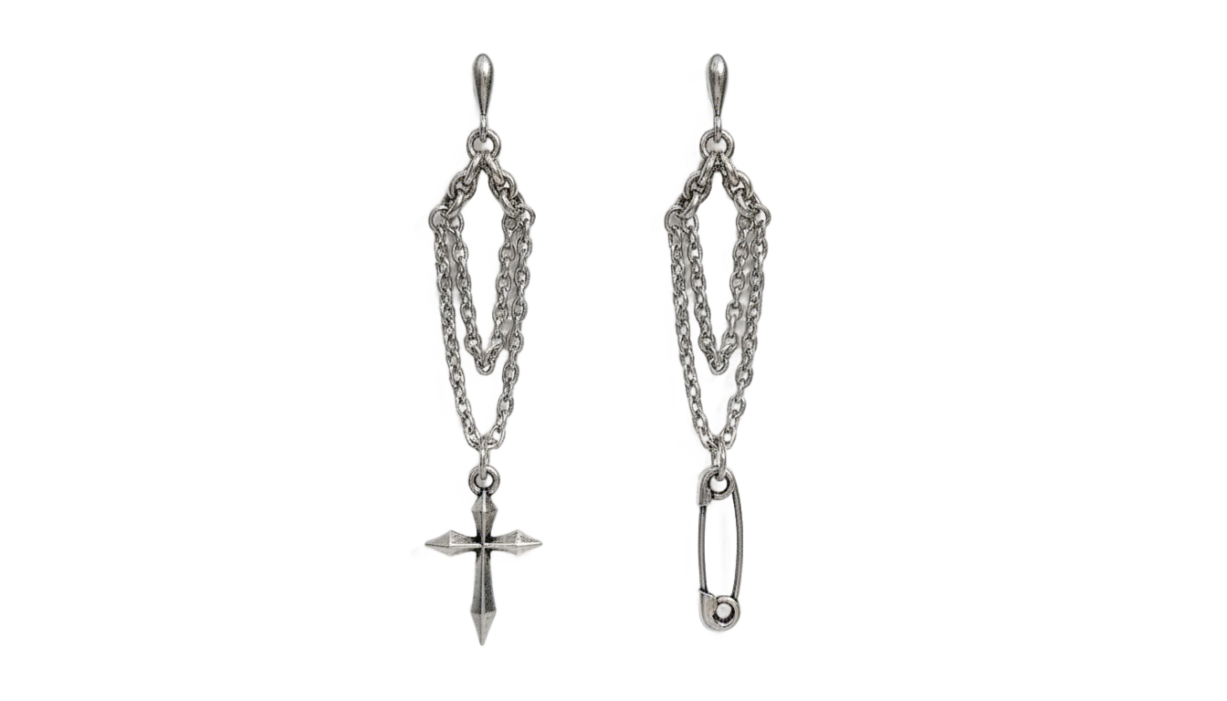 eboy earrings png PNG transparent background