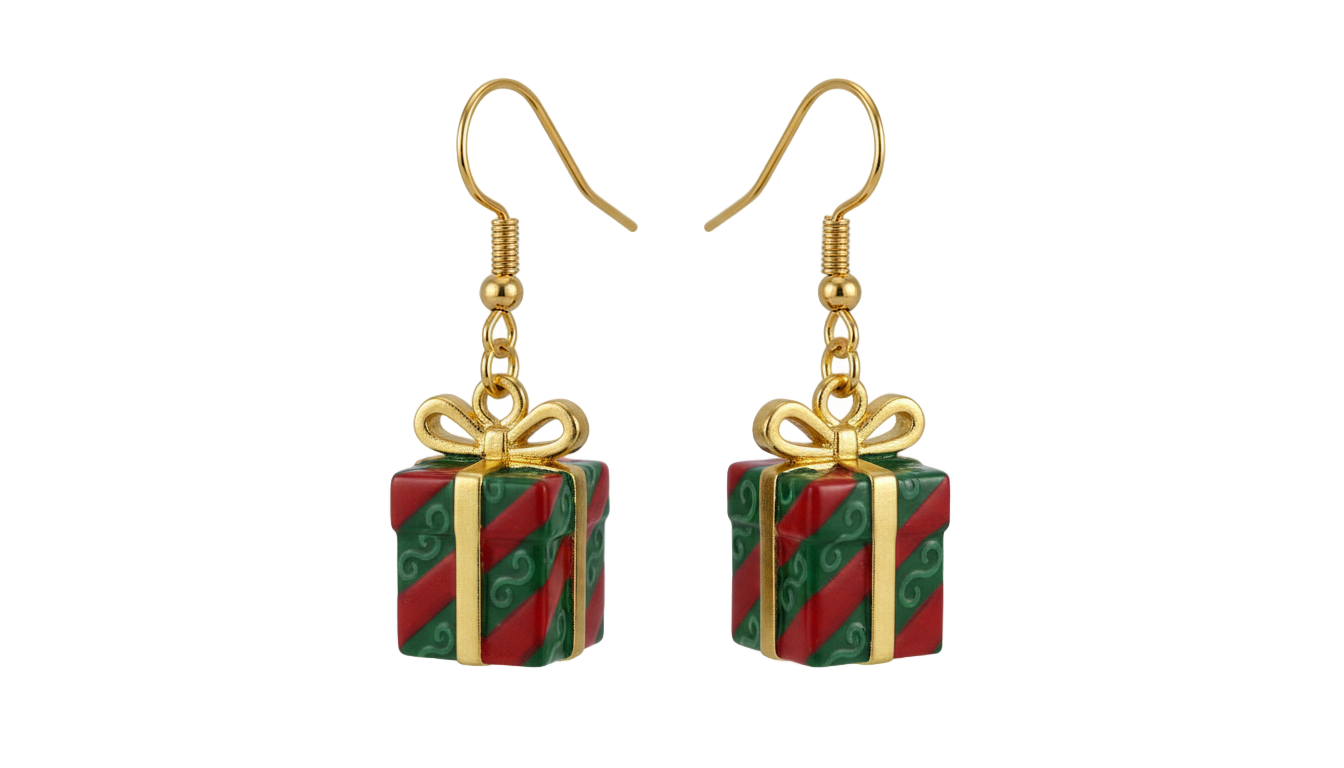 christmas earrings png PNG transparent background