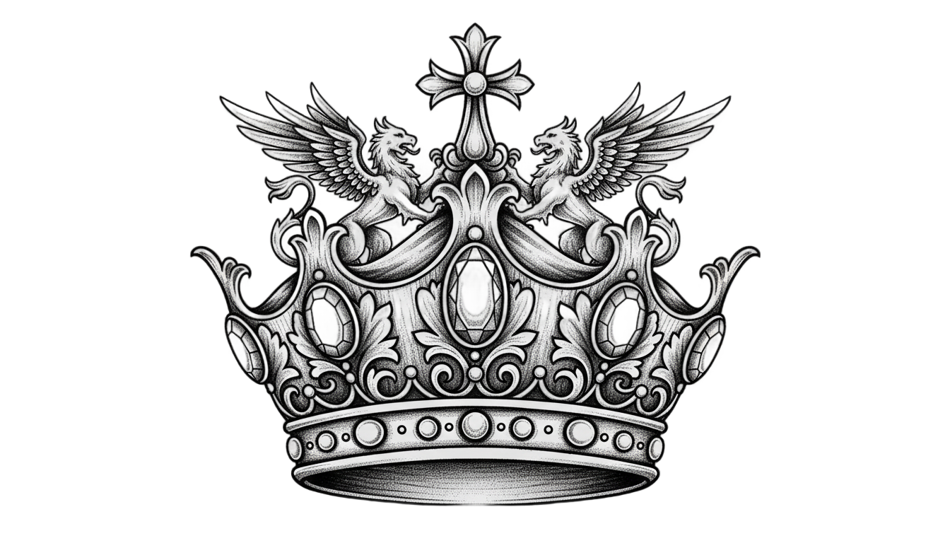 crown tattoo png PNG transparent background