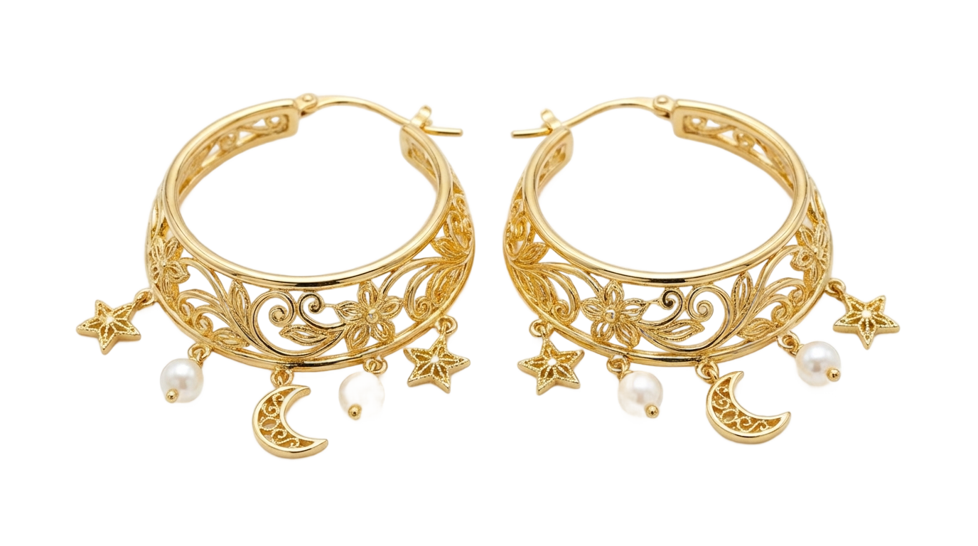 2 gram gold earrings png PNG transparent background