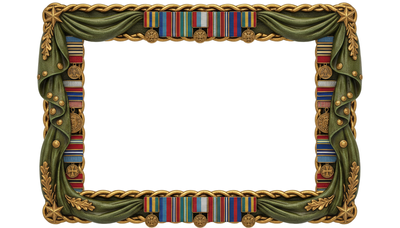 army dress frame png pixiz PNG transparent background