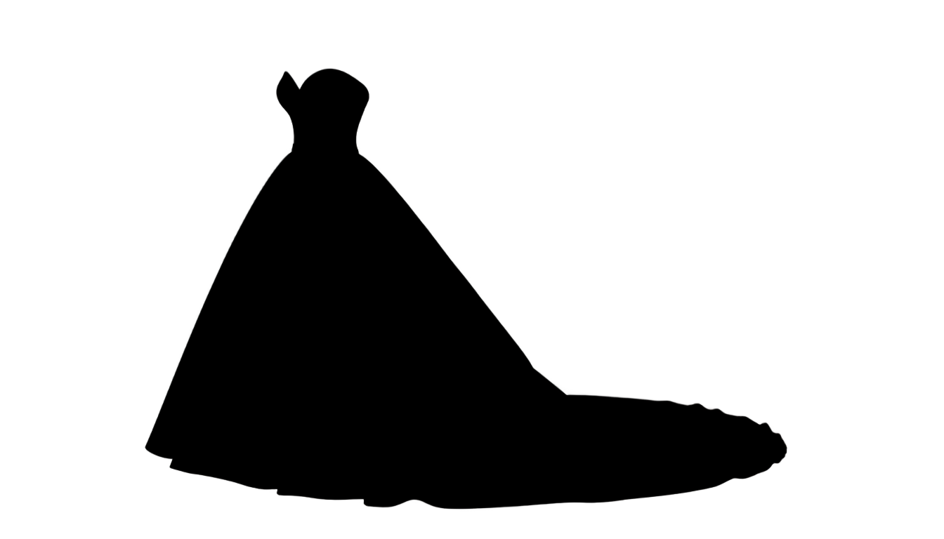 wedding dress silhouette png PNG transparent background