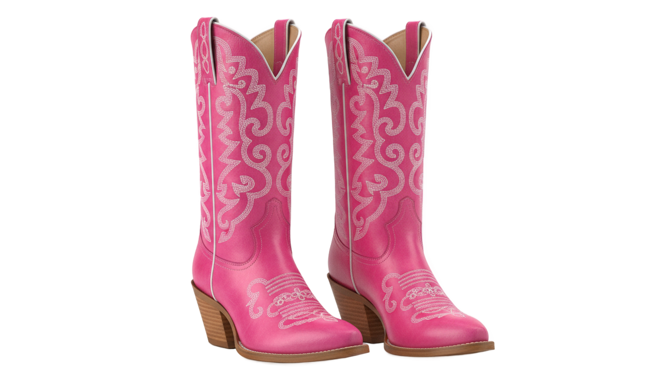 pink cowgirl boots png PNG transparent background