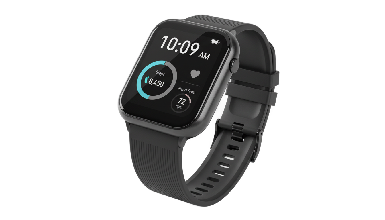 black smart watch png PNG transparent background