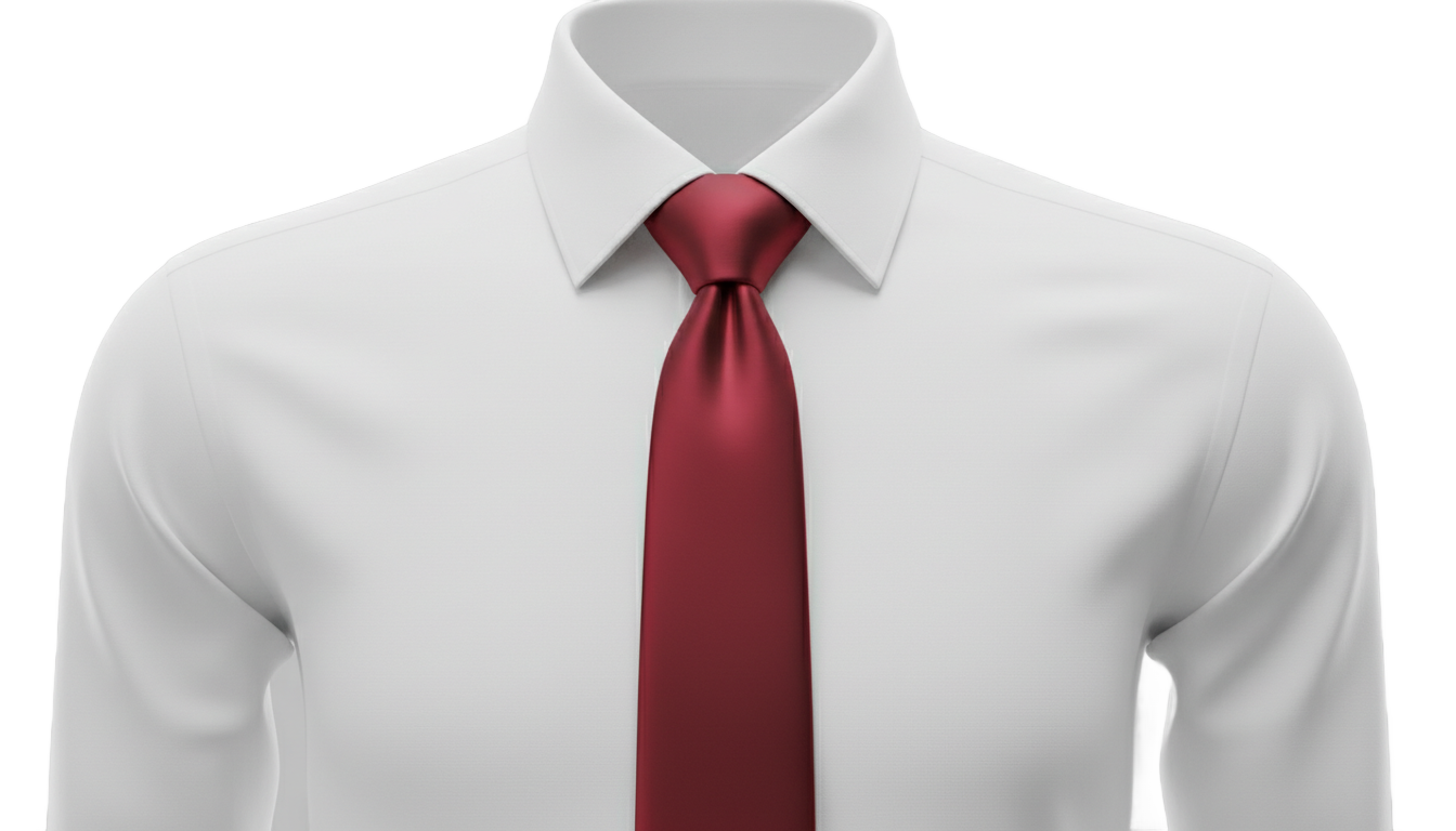white shirt with red tie png PNG transparent background