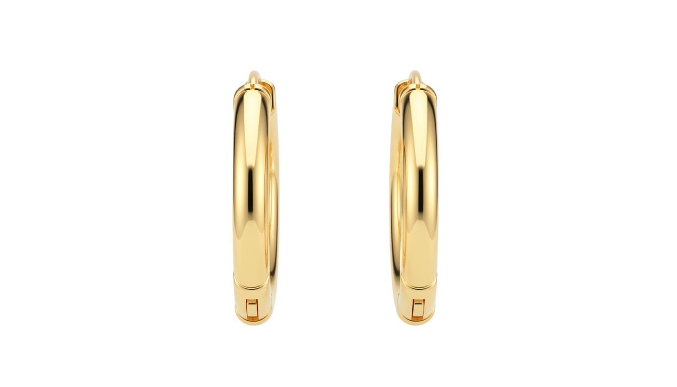 gold earrings for women png PNG transparent background